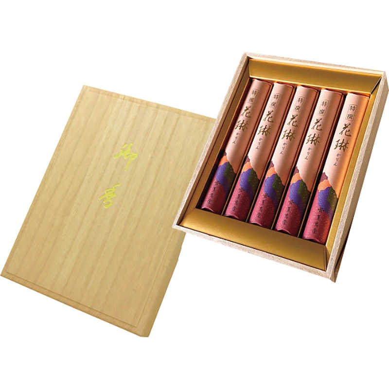 薫寿堂 特撰花琳 短寸5入(桐箱入) ／プレゼント ギフト 線香 仏壇・仏具・神具 日用品・ヘルスケア お歳暮 お年賀 クリスマス ギフト