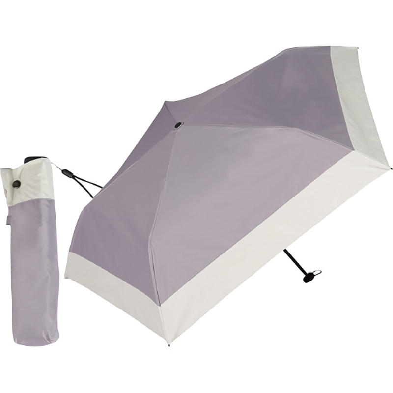 超軽量カーボン5本骨 晴雨兼用傘 バイカラー グレー×オフ ／プレゼント ギフト 晴雨兼用傘 傘 バッグ・小物・雑貨 ファッション お歳暮 お年賀 クリスマス ギフト