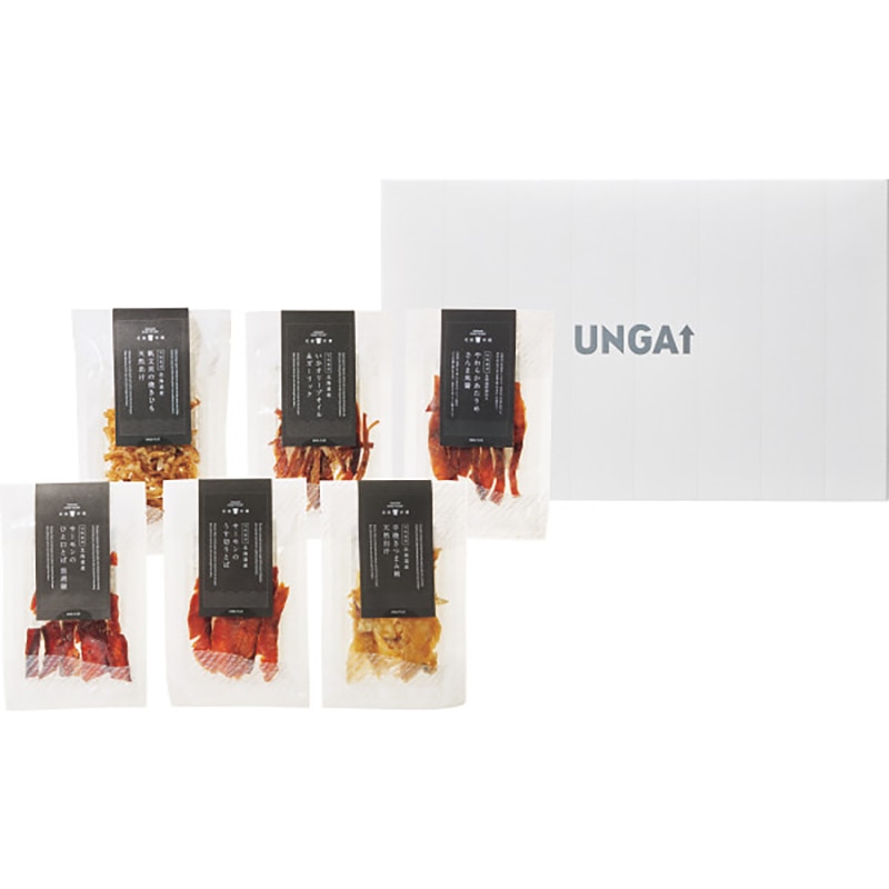小樽百貨UNGA↑ 北前吟撰 海産珍味6種セット ／プレゼント ギフト 魚介類・水産加工品 食品 お歳暮 お年賀 クリスマス ギフト