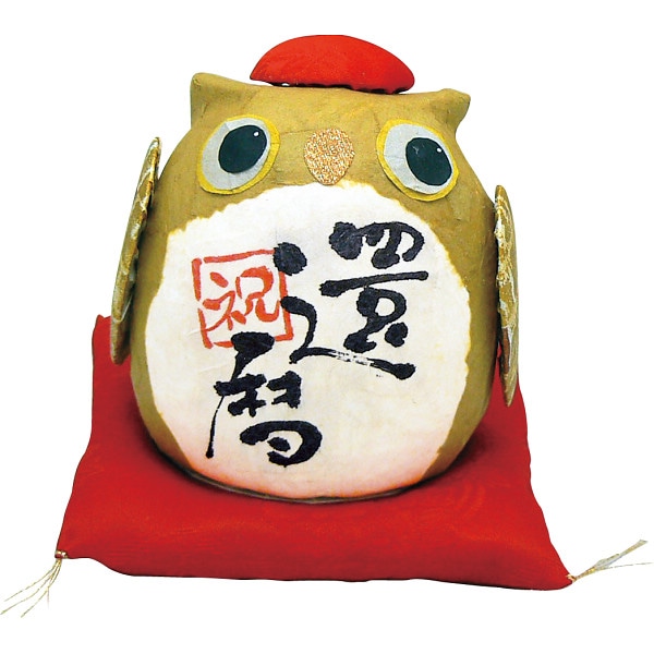 ちぎり和紙 長寿の祝いふくろう 還暦 ／絵画 アート・美術品・骨董品・民芸品 ホビー エンタメ・ホビー ギフト プレゼント プチギフト 祝い お年賀 御年賀 2026 送料無料 人気 年始挨拶 バレンタイン チョコ 以外 子供 友達