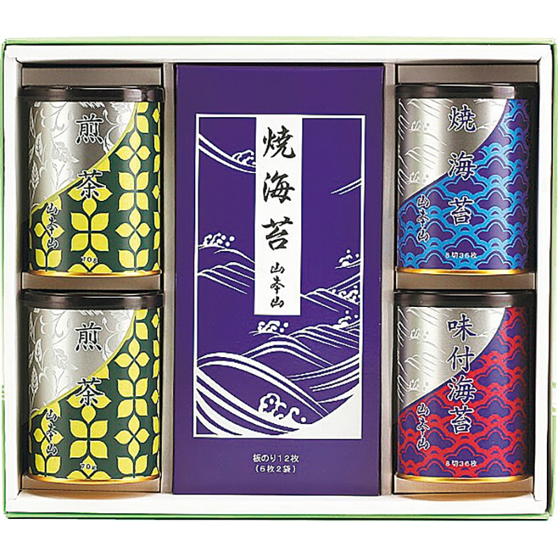 山本山 海苔・銘茶詰合せ /プレゼント ギフト セット・詰め合わせ 海苔 乾物 食品 お歳暮 お年賀 クリスマス ギフト