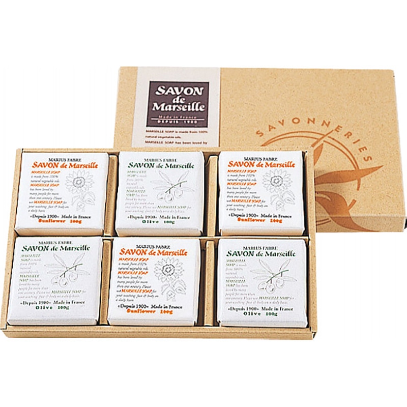 サボンドマルセイユ マルセイユ無香料ギフトセット 6個入 /プレゼント ギフト 石けん・ボディソープ ボディケア コスメ・ヘアケア お歳暮 お年賀 クリスマス ギフト