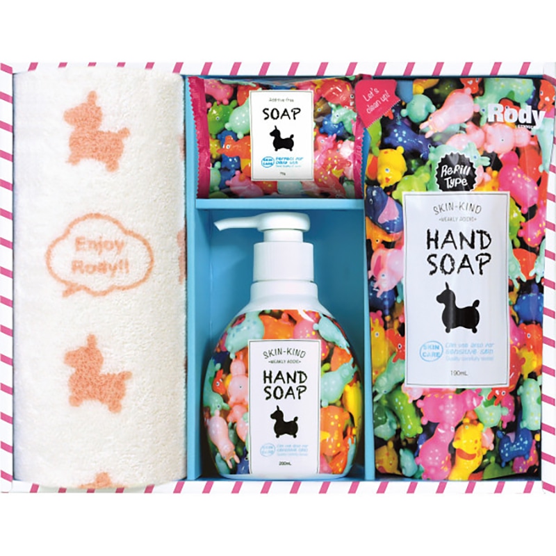 ロディ ハンドソープ&タオルセット /プレゼント ギフト ハンドソープ ボディケア コスメ・ヘアケア お歳暮 お年賀 クリスマス ギフト
