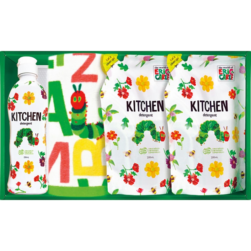 はらぺこあおむし キッチン洗剤タオルセット /プレゼント ギフト キッチン用洗剤 洗剤・柔軟剤・クリーナー 日用消耗品 日用品・ヘルスケア お歳暮 お年賀 クリスマス ギフト