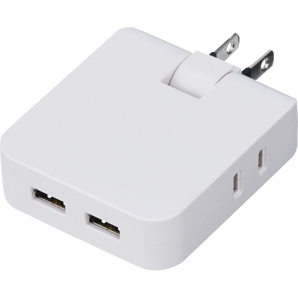 マルチアダプター ホワイト /充電器 電池 家電 ギフト プレゼント プチギフト 祝い お年賀 御年賀 2026 送料無料 人気 年始挨拶 バレンタイン チョコ 以外 子供 友達