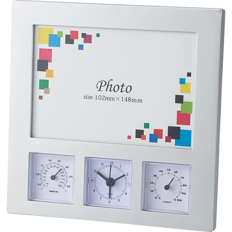 ワイドフォトクロックサーモ /プレゼント ギフト 置き時計 置き時計・掛け時計 インテリア 住まい・家具 お歳暮 お年賀 クリスマス ギフト