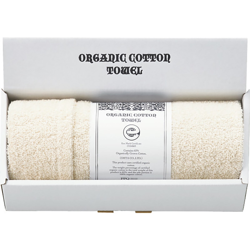 オーガニックコットン フェイスタオル ／プレゼント ギフト タオル 日用品・ヘルスケア お歳暮 お年賀 クリスマス ギフト