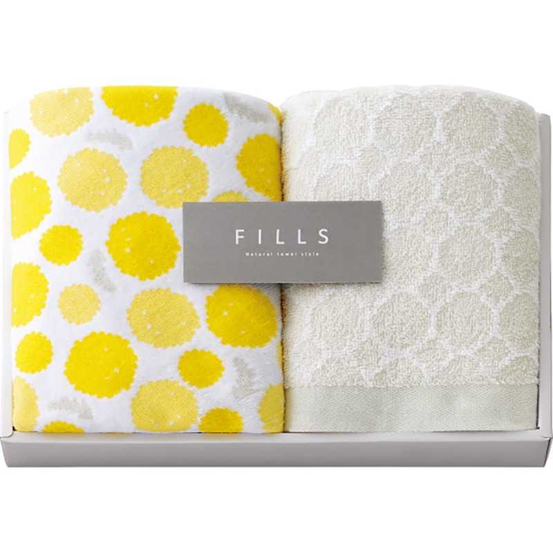 FILLS フェイスタオル2枚セット ダンデライオン×モロッカン /プレゼント ギフト タオル 日用品・ヘルスケア お歳暮 お年賀 クリスマス ギフト