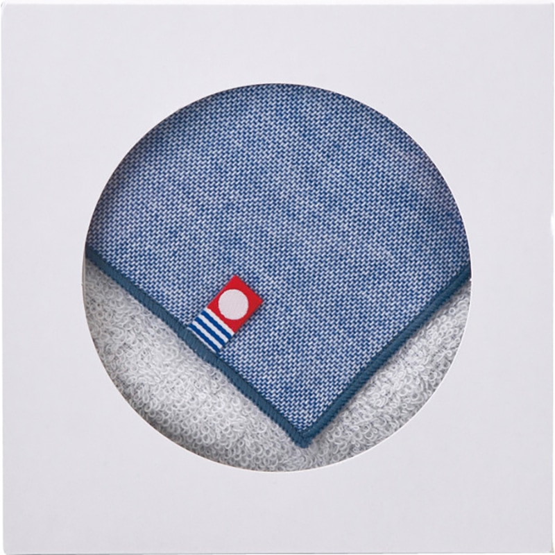 今治ガーゼ&パイルミニハンカチ ネイビー ／プレゼント ギフト ハンドタオル ハンカチ・ハンドタオル バッグ・小物・雑貨 ファッション お歳暮 お年賀 クリスマス ギフト