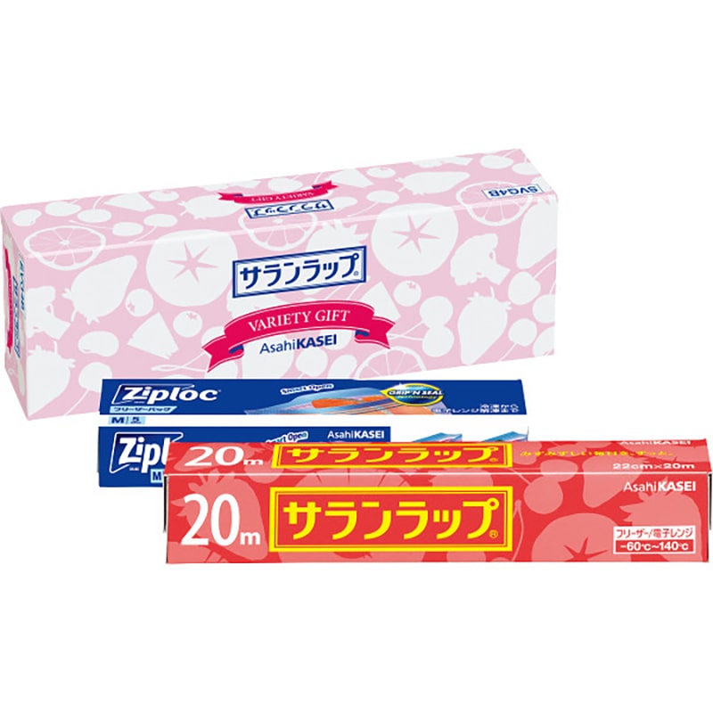 サランラップバラエティギフト4 ／プレゼント ギフト ラップ キッチン消耗品 日用消耗品 日用品・ヘルスケア お歳暮 お年賀 クリスマス ギフト