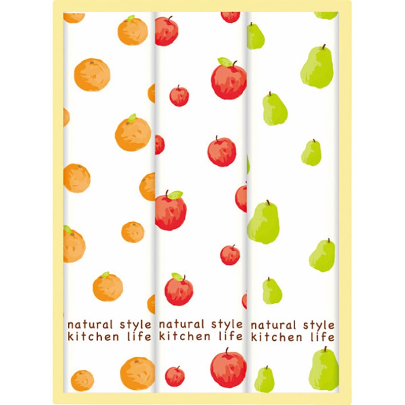 無蛍光キッチンクロス(3枚) ／プレゼント ギフト ふきん・カウンタークロス 配膳用品・キッチンファブリック キッチン用品 お歳暮 お年賀 クリスマス ギフト