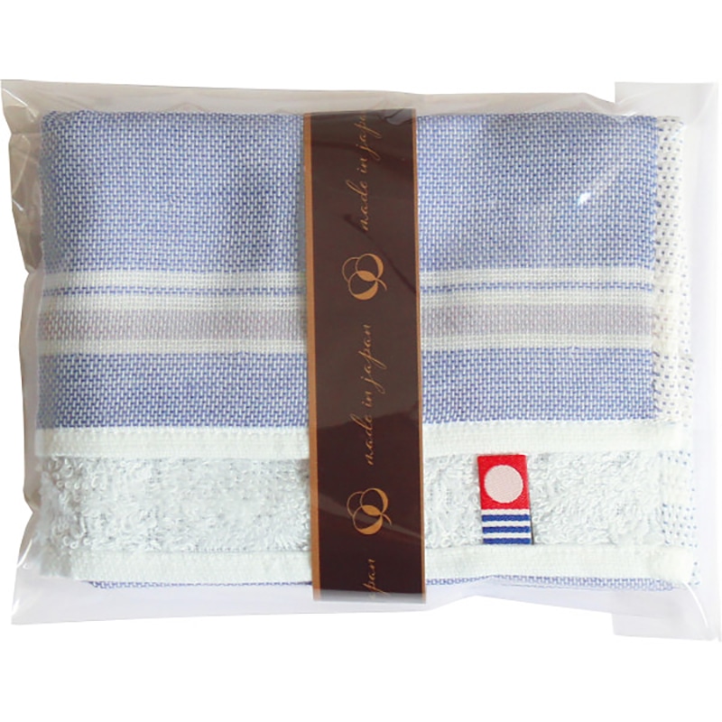 今治 パイル&ガーゼハンカチ(袋入) ネイビー /プレゼント ギフト ハンドタオル ハンカチ・ハンドタオル バッグ・小物・雑貨 ファッション お歳暮 お年賀 クリスマス ギフト