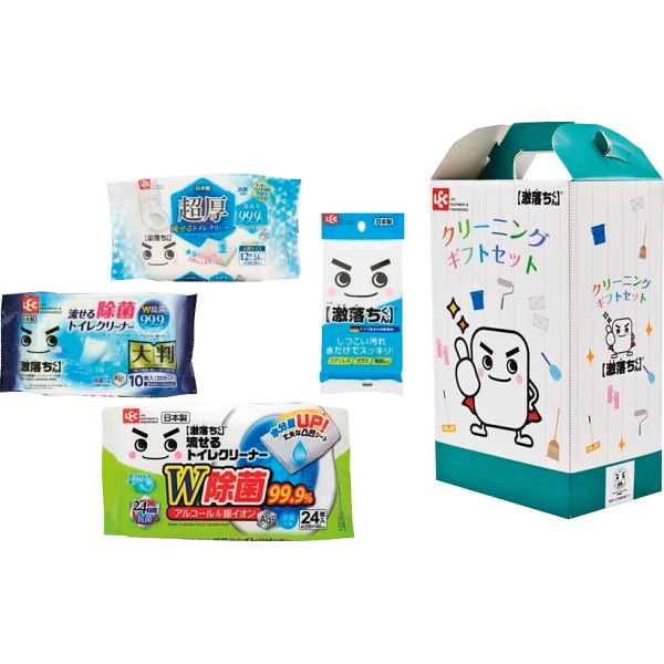 激落ちくんクリーニングセット ／フロアワイパー・ダスター本体 掃除用品 日用品・ヘルスケア ギフト プレゼント プチギフト 祝い お年賀 御年賀 2026 送料無料 人気 年始挨拶 バレンタイン チョコ 以外 子供 友達