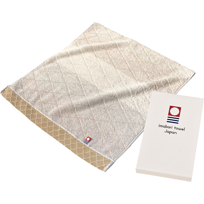 和布小紋(モダン) フェイスタオル ベージュ ／プレゼント ギフト タオル 日用品・ヘルスケア お歳暮 お年賀 クリスマス ギフト