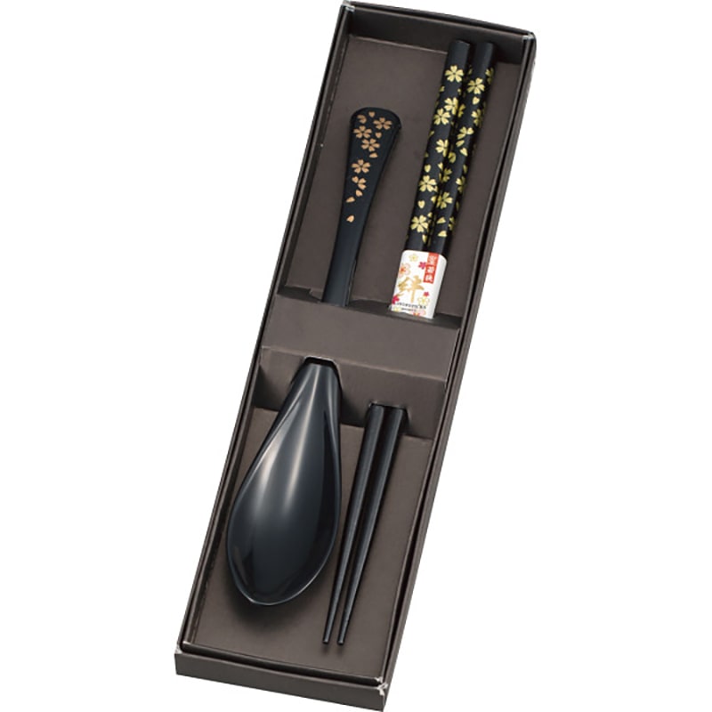 箸・スプーン 桜 黒 ／プレゼント ギフト カトラリーセット 箸・カトラリー キッチン用品 お歳暮 お年賀 クリスマス ギフト