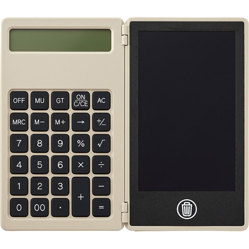電卓付き電子メモ(4.4インチ) グレージュ ／プレゼント ギフト デジタルメモ 電卓・デジタル文具 家電 お歳暮 お年賀 クリスマス ギフト