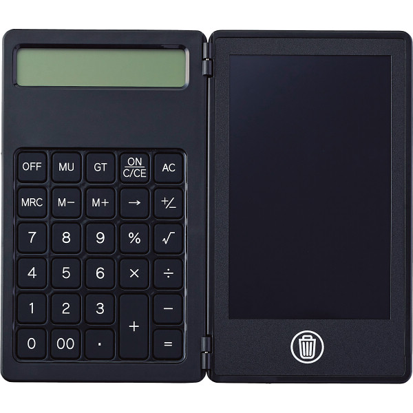 電卓付き電子メモ(4.4インチ) ブラック /デジタルメモ 電卓・デジタル文具 家電 ギフト プレゼント プチギフト 祝い お年賀 御年賀 2026 送料無料 人気 年始挨拶 バレンタイン チョコ 以外 子供 友達