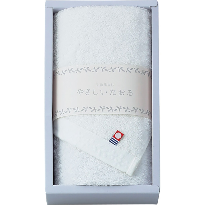 やさしいたおる フェイスタオル ホワイト /プレゼント ギフト タオル 日用品・ヘルスケア お歳暮 お年賀 クリスマス ギフト