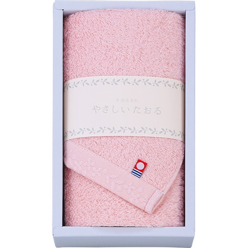 やさしいたおる フェイスタオル ピンク ／プレゼント ギフト タオル 日用品・ヘルスケア お歳暮 お年賀 クリスマス ギフト