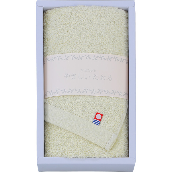 やさしいたおる フェイスタオル グリーン ／タオル 日用品・ヘルスケア ギフト プレゼント プチギフト 祝い お年賀 御年賀 2026 送料無料 人気 年始挨拶 バレンタイン チョコ 以外 子供 友達