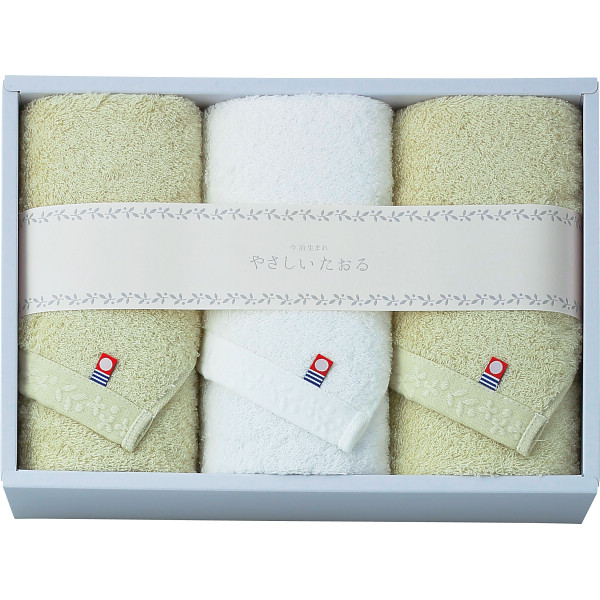 やさしいたおる フェイスタオル3枚セット グリーン ／タオル 日用品・ヘルスケア ギフト プレゼント プチギフト 祝い お年賀 御年賀 2026 送料無料 人気 年始挨拶 バレンタイン チョコ 以外 子供 友達