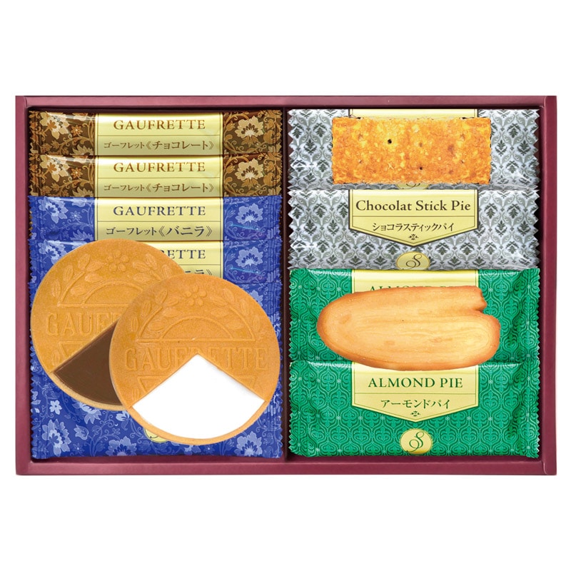 Senjudo ゴーフレット+Pie  ／各種洋菓子セット 洋菓子 スイーツ・お菓子 食品 ギフト プレゼント プチギフト 祝い バレンタイン チョコ 以外 子供 友達 ホワイトデー お返し 人気 カード