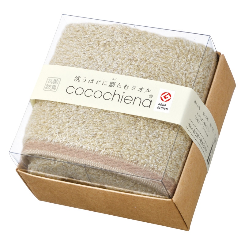 ココチエナ ココキューブ フェイスタオル アイボリー ／タオル 日用品・ヘルスケア ギフト プレゼント プチギフト 祝い バレンタイン チョコ 以外 子供 友達 ホワイトデー お返し 人気 カード