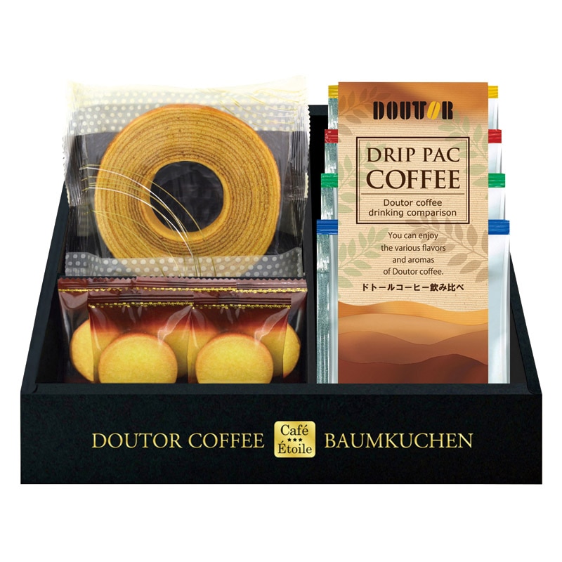 Cafe etoile ドトールコーヒー&バウムクーヘンセット  ／インスタントコーヒー コーヒー 水・ソフトドリンク 飲料 ギフト プレゼント プチギフト 祝い バレンタイン チョコ 以外 子供 友達 ホワイトデー お返し 人気 カード