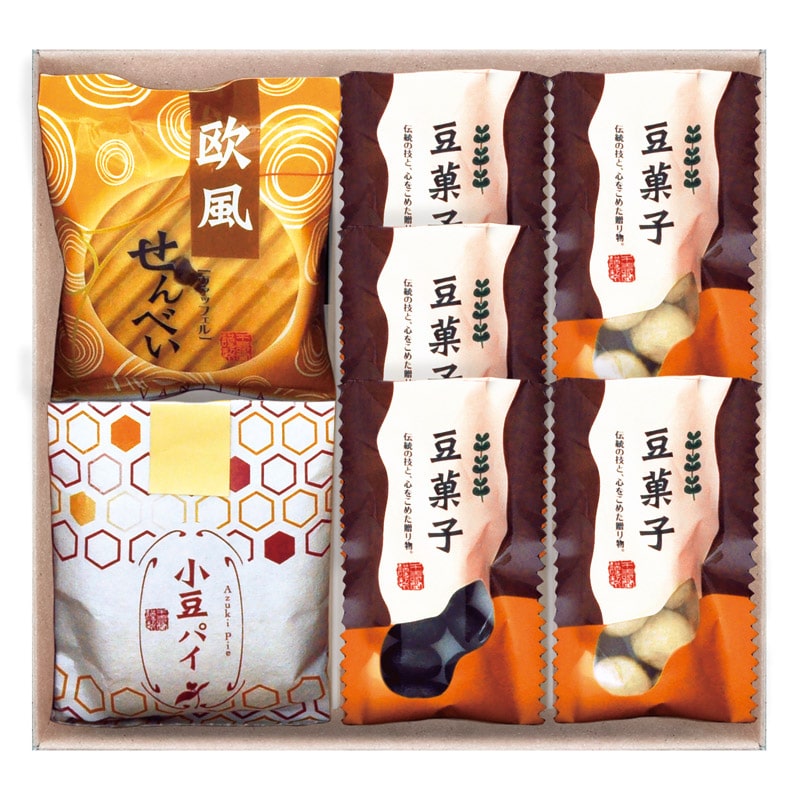 小豆パイ･欧風せんべい和菓子詰合せ  ／各種和菓子セット 和菓子 スイーツ・お菓子 食品 ギフト プレゼント プチギフト 祝い バレンタイン チョコ 以外 子供 友達 ホワイトデー お返し 人気 カード