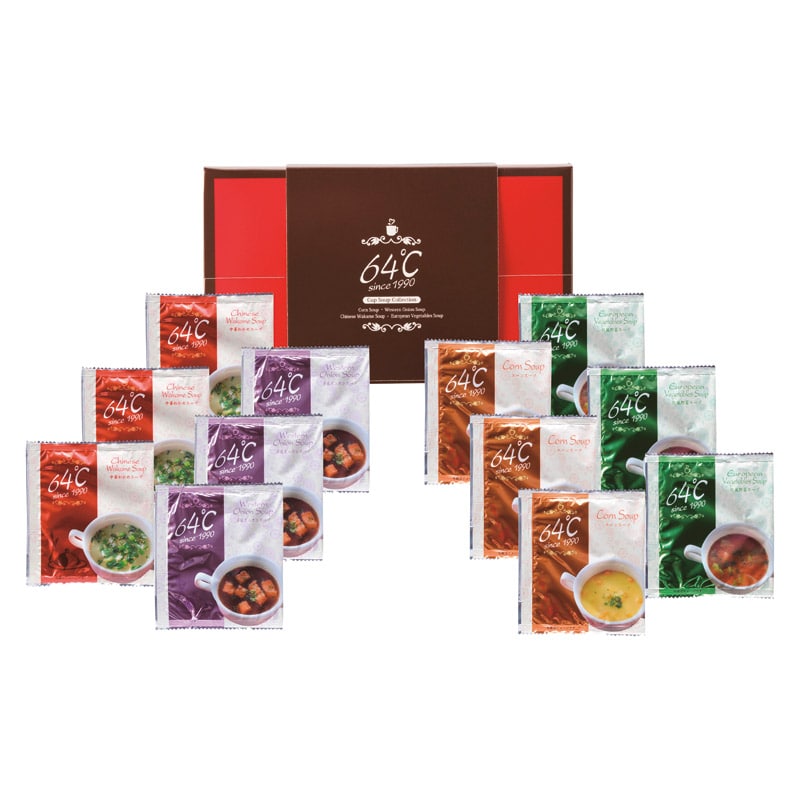 64℃ スープギフト /スープ 洋風惣菜 惣菜・レトルト 食品 ギフト プレゼント プチギフト 祝い バレンタイン チョコ 以外 子供 友達 ホワイトデー お返し 人気 カード