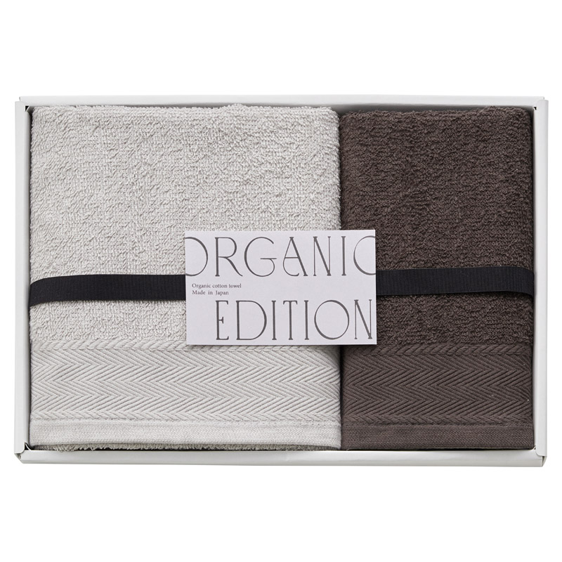 オーガニックエディション オーガニックコットン使用国産フェイスタオル&ウォッシュタオル  ／タオル 日用品・ヘルスケア ギフト プレゼント プチギフト 祝い バレンタイン チョコ 以外 子供 友達 ホワイトデー お返し 人気 カード
