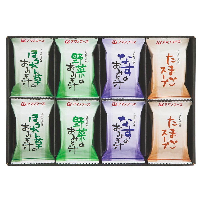 アマノフーズ 味わいづくしギフト  ／お吸い物 和風惣菜 惣菜・レトルト 食品 ギフト プレゼント プチギフト 祝い バレンタイン チョコ 以外 子供 友達 ホワイトデー お返し 人気 カード