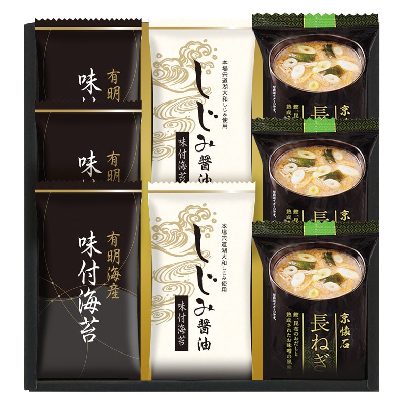 マルコメフリーズドライみそ汁&有明海産味付海苔セット  ／お吸い物 和風惣菜 惣菜・レトルト 食品 ギフト プレゼント プチギフト 祝い バレンタイン チョコ 以外 子供 友達 ホワイトデー お返し 人気 カード