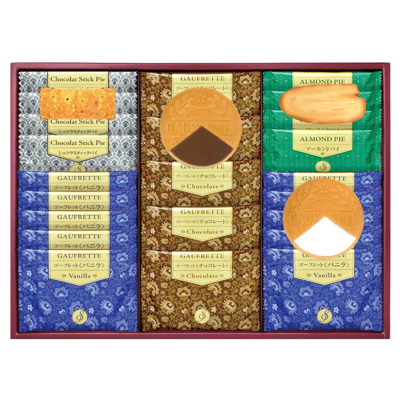 Senjudo ゴーフレット+Pie  ／各種洋菓子セット 洋菓子 スイーツ・お菓子 食品 ギフト プレゼント プチギフト 祝い バレンタイン チョコ 以外 子供 友達 ホワイトデー お返し 人気 カード