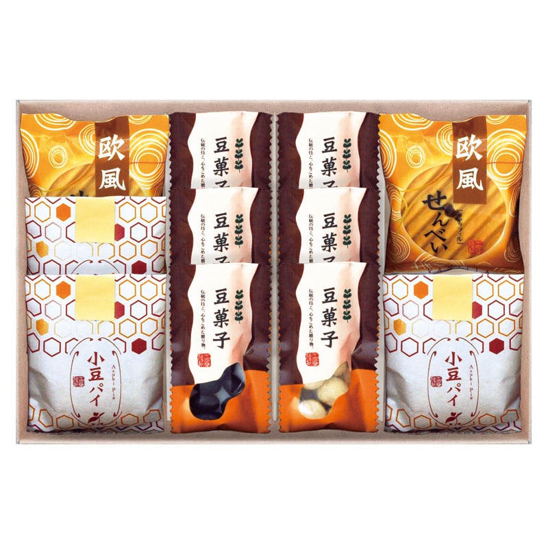 小豆パイ･欧風せんべい和菓子詰合せ  ／各種和菓子セット 和菓子 スイーツ・お菓子 食品 ギフト プレゼント プチギフト 祝い バレンタイン チョコ 以外 子供 友達 ホワイトデー お返し 人気 カード