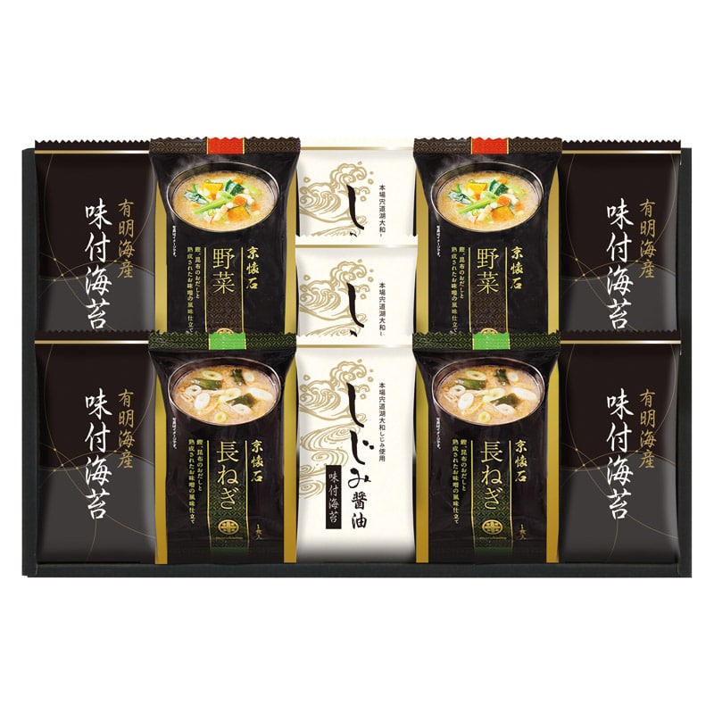 マルコメフリーズドライみそ汁&有明海産味付海苔セット /お吸い物 和風惣菜 惣菜・レトルト 食品 ギフト プレゼント プチギフト 祝い バレンタイン チョコ 以外 子供 友達 ホワイトデー お返し 人気 カード
