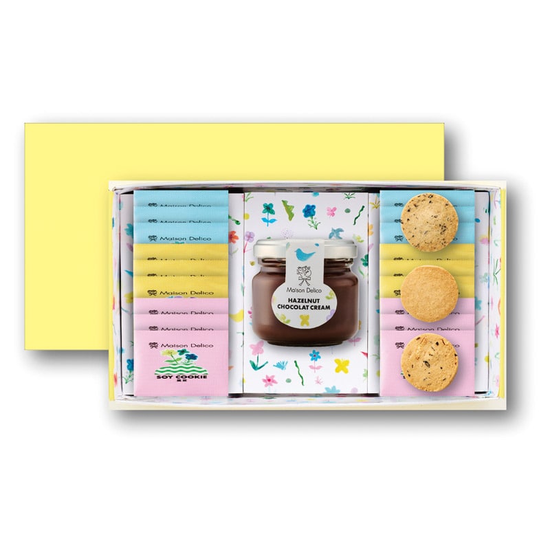 メゾンデリコ ヘーゼルナッツショコラクリーム&クッキーセット  ／ジャム・コンフィチュール パン・ジャム・シリアル 食品 ギフト プレゼント プチギフト 祝い バレンタイン チョコ 以外 子供 友達 ホワイトデー お返し 人気 カード
