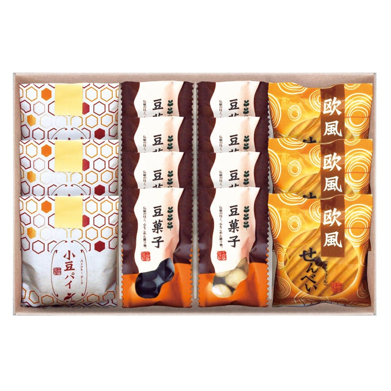小豆パイ･欧風せんべい和菓子詰合せ  ／各種和菓子セット 和菓子 スイーツ・お菓子 食品 ギフト プレゼント プチギフト 祝い バレンタイン チョコ 以外 子供 友達 ホワイトデー お返し 人気 カード