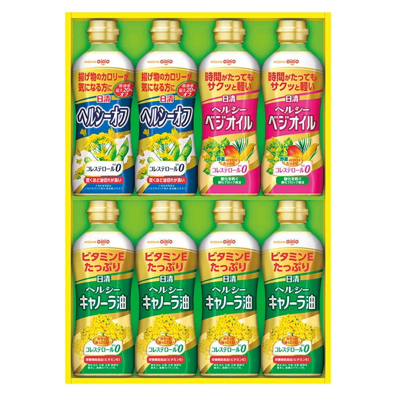 日清オイリオ ヘルシーオイルギフト  ／セット・詰め合わせ 油 調味料 食品 ギフト プレゼント プチギフト 祝い バレンタイン チョコ 以外 子供 友達 ホワイトデー お返し 人気 カード