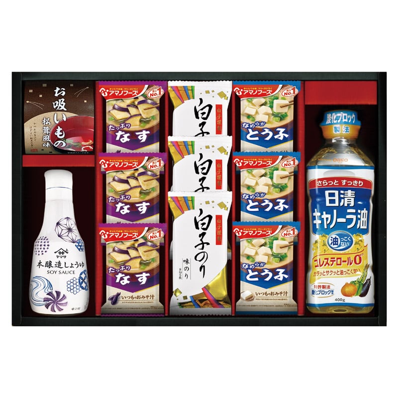 アマノフーズ&ヤマサ鮮度しょうゆ詰合せ  ／セット・詰め合わせ 調味料 食品 ギフト プレゼント プチギフト 祝い バレンタイン チョコ 以外 子供 友達 ホワイトデー お返し 人気 カード