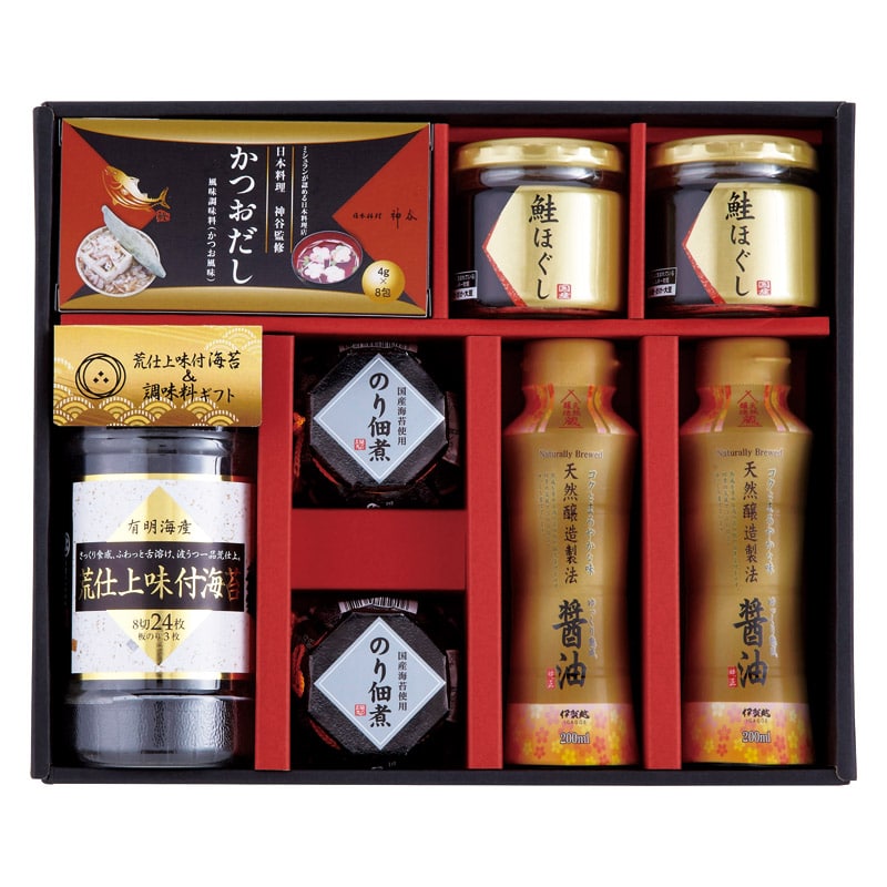 荒仕上味付海苔&調味料ギフト /セット・詰め合わせ 調味料 食品 ギフト プレゼント プチギフト 祝い バレンタイン チョコ 以外 子供 友達 ホワイトデー お返し 人気 カード
