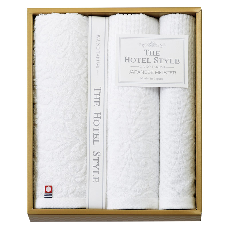 The Hotel Style - WA NO TAKUMI- フェイスタオル2P&ウォッシュタオル /タオル 日用品・ヘルスケア ギフト プレゼント プチギフト 祝い バレンタイン チョコ 以外 子供 友達 ホワイトデー お返し 人気 カード