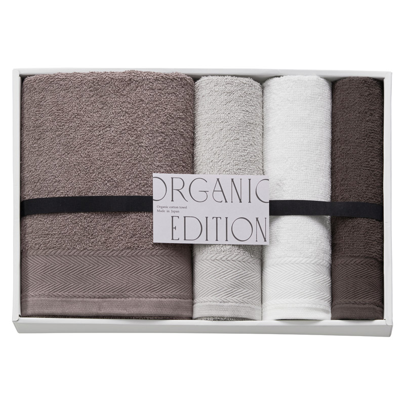 オーガニックエディション オーガニックコットン使用国産タオルセット  ／タオル 日用品・ヘルスケア ギフト プレゼント プチギフト 祝い バレンタイン チョコ 以外 子供 友達 ホワイトデー お返し 人気 カード