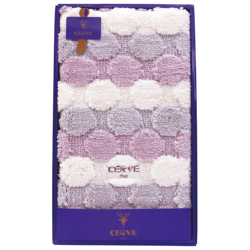 チェルベ ドット 大判バスマット パープル ／バスマット バス用品 日用品・ヘルスケア ギフト プレゼント プチギフト 祝い バレンタイン チョコ 以外 子供 友達 ホワイトデー お返し 人気 カード