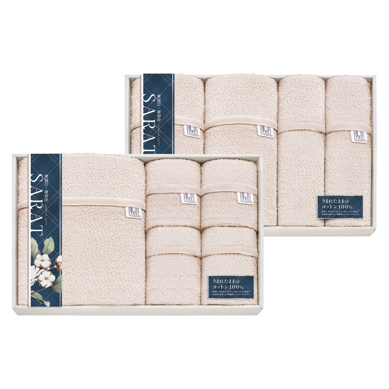 無漂白･無染色SARAT バスタオル3P&フェイスタオル6P  ／タオル 日用品・ヘルスケア ホワイトデー お返し 人気 プチ 卒業 入学 記念品 プレゼント お祝 2026 送料無料 ギフト プレゼント