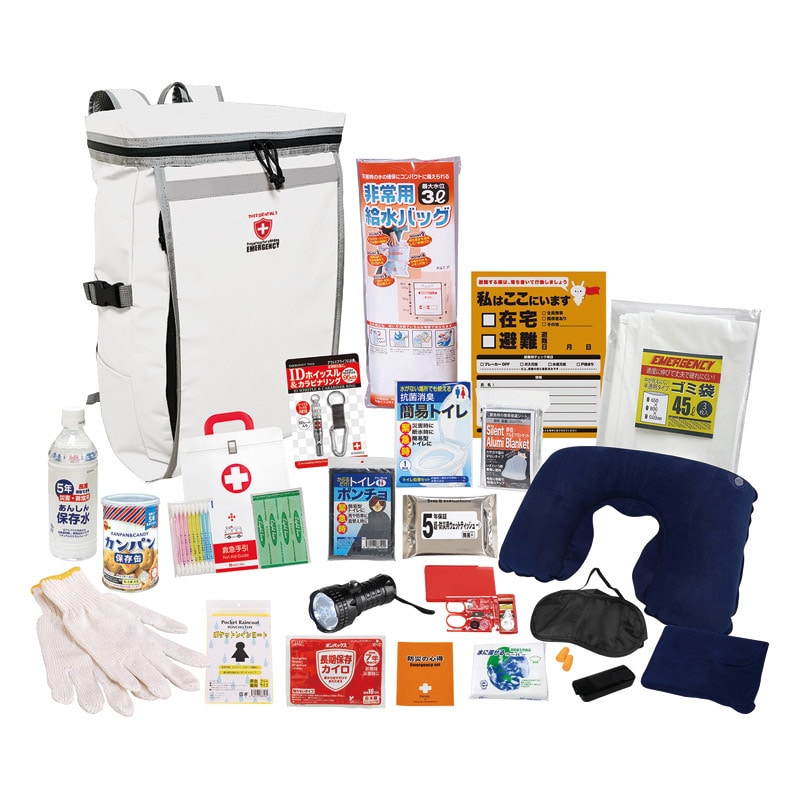 災害対策23点防災セット /防災セット・非常用持ちだし袋 防災関連グッズ 日用品・ヘルスケア ギフト プレゼント プチギフト 祝い バレンタイン チョコ 以外 子供 友達 ホワイトデー お返し 人気 カード