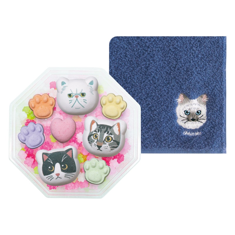 うちの子メイト ラムネと金平糖とハンカチ ラグドール /ハンカチ・ハンドタオル バッグ・小物・雑貨 ファッション ギフト プレゼント プチギフト 祝い バレンタイン チョコ 以外 子供 友達 ホワイトデー お返し 人気 カード