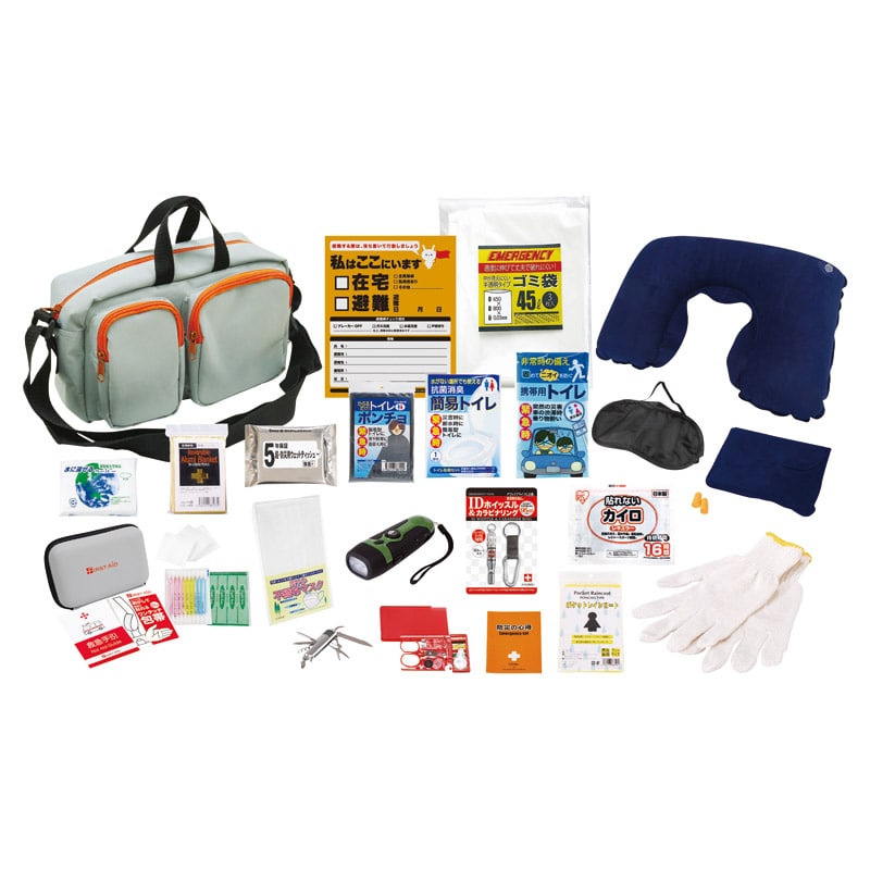 エマージェンシーショルダーバッグ22点セット /防災セット・非常用持ちだし袋 防災関連グッズ 日用品・ヘルスケア ギフト プレゼント プチギフト 祝い バレンタイン チョコ 以外 子供 友達 ホワイトデー お返し 人気 カード