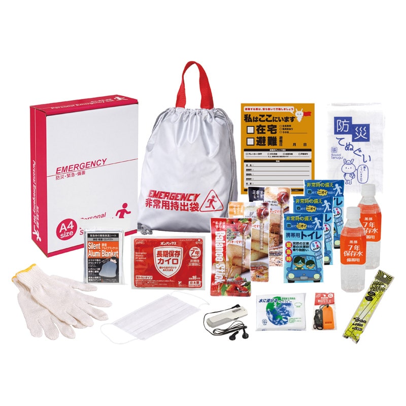1DAY災害対策19点セット  ／防災セット・非常用持ちだし袋 防災関連グッズ 日用品・ヘルスケア ギフト プレゼント プチギフト 祝い バレンタイン チョコ 以外 子供 友達 ホワイトデー お返し 人気 カード