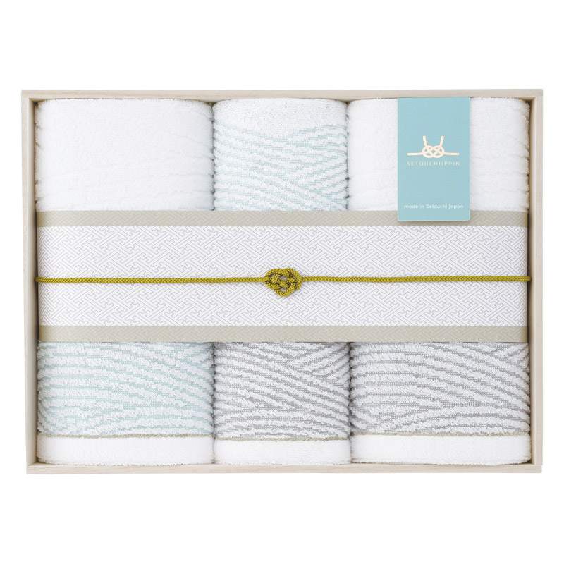 瀬戸内逸品 しおさい バスタオル2P&フェイスタオル2P(木箱入)  ／タオル 日用品・ヘルスケア ギフト プレゼント プチギフト 祝い バレンタイン チョコ 以外 子供 友達 ホワイトデー お返し 人気 カード